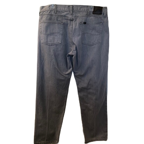 Lee Regular Fit Men's Gray Denim Jeans Straight Leg 38 x 29 Zip Closure Pants - Picture 1 of 10